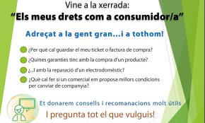 L'OMIC oferirà, demà, una xerrada sobre els drets de consumidor al Casal Municipal de la Gent Gran  