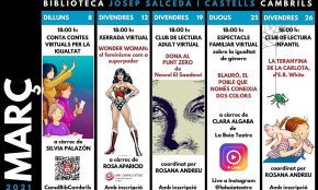 La Biblioteca Josep Salceda i Castells programa un conta-contes, una xerrada i un espectacle familiar per la igualtat   