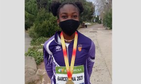 L'atleta cambrilenca Laurine Marimon, campiona d'Espanya sub-18 en salt de longitud