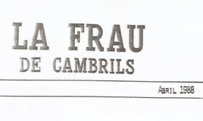 «La Frau de Cambrils» número 1 / Abril 1988