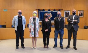 L’Ajuntament homenatja a tres treballadors i una treballadora municipals que es van jubilar el 2020   