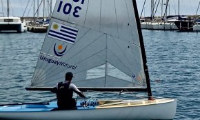 Món Cañellas, vencedor sènior de la Regata Terres de Mestral en la classe Finn organitzada pel Club Nàutic Hospitalet-Vandellòs
