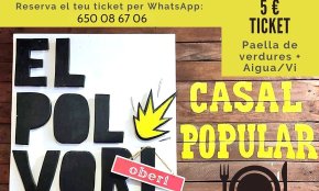 El Casal Popular El Polvorí organitza un dinar popular al seu local del carrer del País Basc