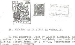 Petició a l'Ajuntament per rectificar la línia d'edificació de la plaça Marianao / Maig de 1949