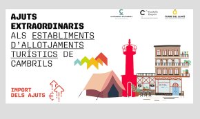L'Ajuntament obre una convocatòria d'ajuts extraordinaris per a establiments d'allotjaments turístics per un import de 228.000 euros