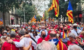 Nova Diada multitudinària a Barcelona, tot i la pandèmia i la manca d'unitat política