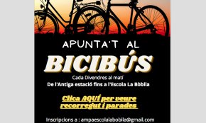 L'Associació de Mares i Pares de l'escola La Bòbila posa en marxa el «BiciBús», una modalitat sostenible de transport escolar