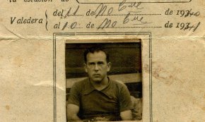 Targeta d'identitat per viatges en ferrocarril a nom de Josep Rubio / Any 1940