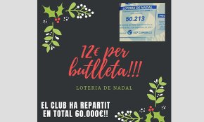 El Cambrils Unió reparteix 60.000 euros de la Grossa de Nadal amb el número 50.213