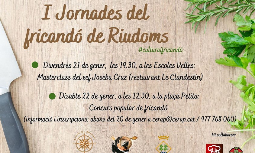 Cartell de les I Jornades del fricandó de Riudoms