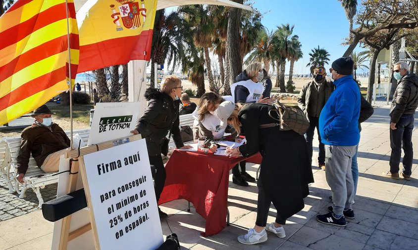 La carpa es va muntar al passeig del Regueral
