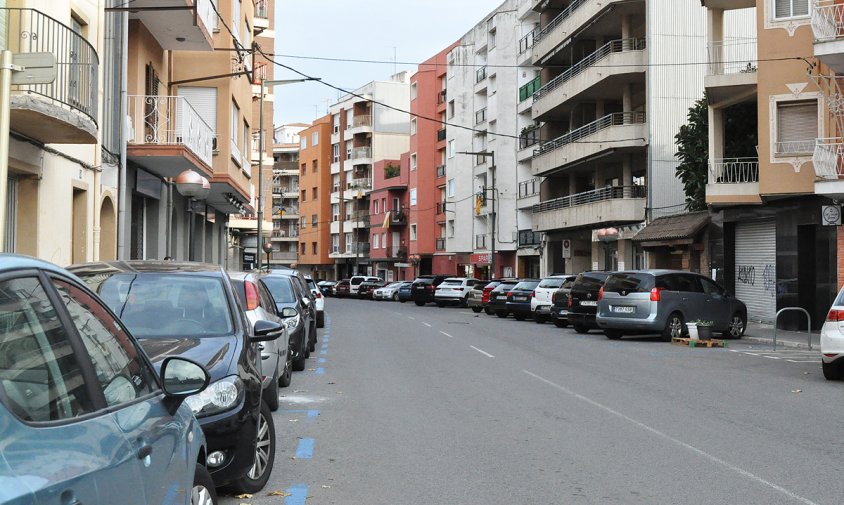 Aspecte de la Rambla de Jaume I, aquest passat mes de desembre