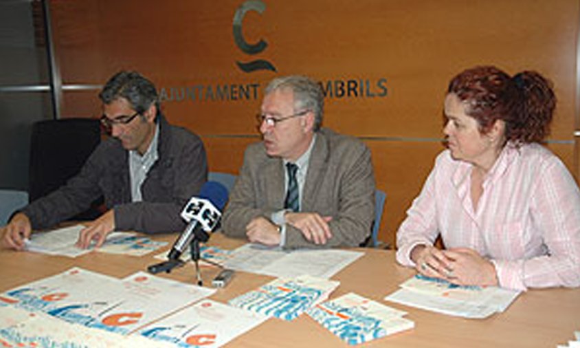 Joan Recasens, Robert Benaiges i Gemma Massagué, ahir en la roda de premsa de presentació