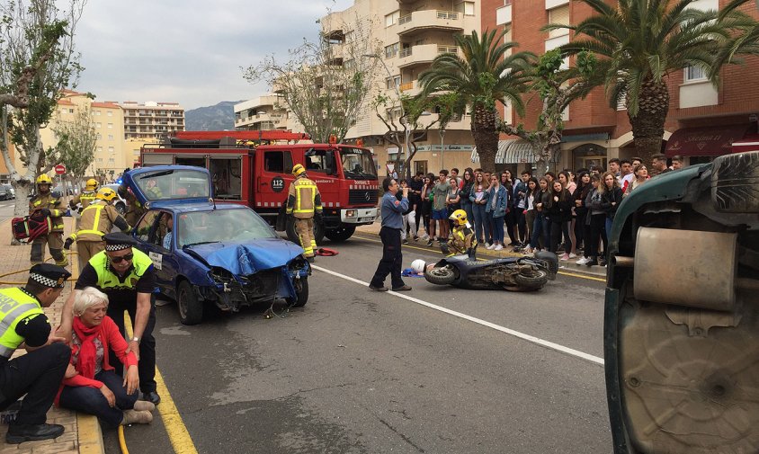 Imatge del simulacre que es va realitzar a l'Hospitalet de l'Infant