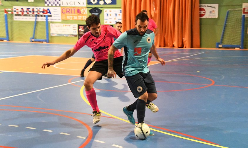 El Mediterrani en acció, en el darrer partit disputat al Palau Municipal d'Esports