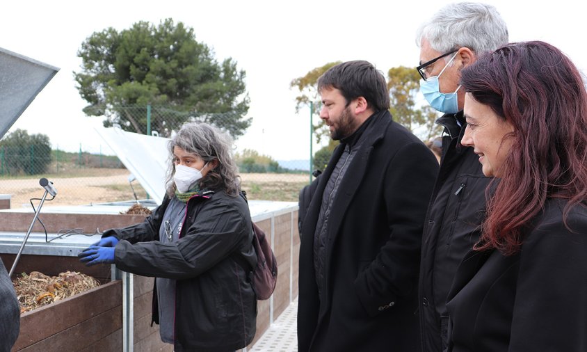 Un moment de la visita amb motiu de la presentació del projecte