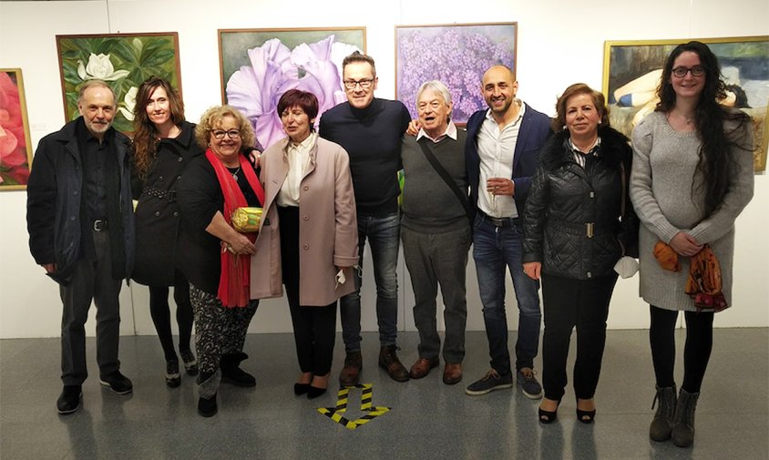 Foto de grup d'alguns dels membres de l'Associació Reusenca d'Artistes (ARA)