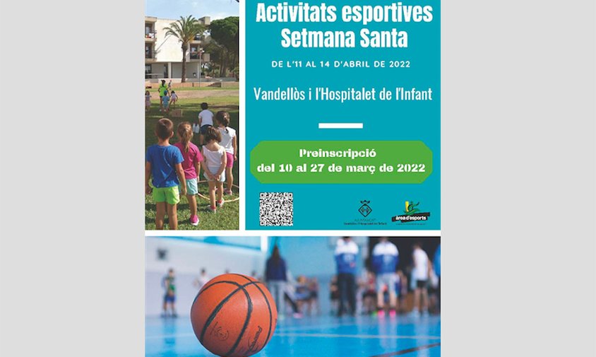 Cartell de les activitats esportives de Setmana Santa 2022