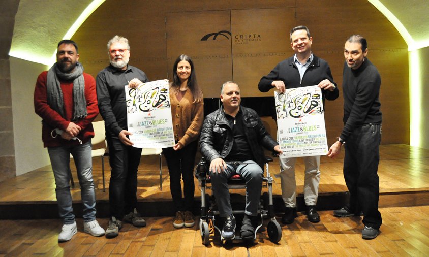 Roda de premsa de presentació de la programació del cicle musical, ahir a la Cripta