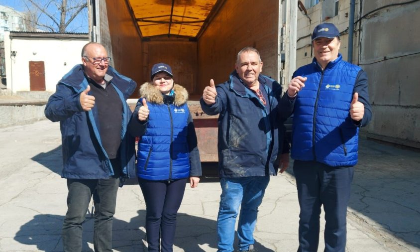 Membres de l'expedició solidària a Moldàvia