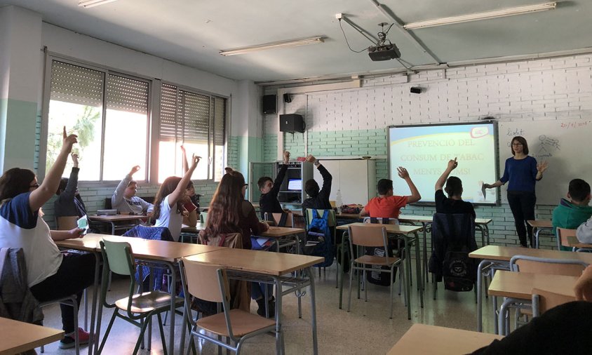 Uns alumnes de l'Institut Ramon Berenguer IV