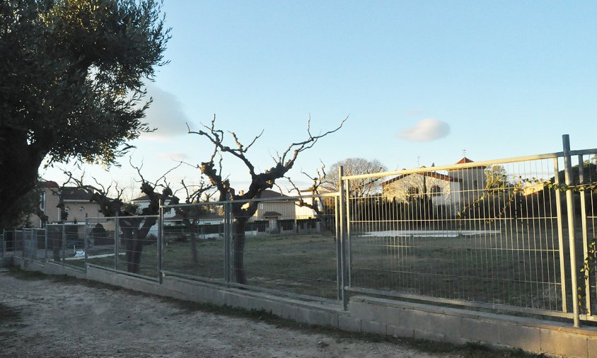 Imatge del solar, al carrer de Manuel Hidalgo, on s'havien d'ubicar els horts urbans