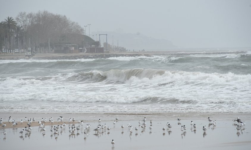 Imatge d'arxiu del temporal Cèlia que va afectar el litoral cambrilenc el passat mes de març