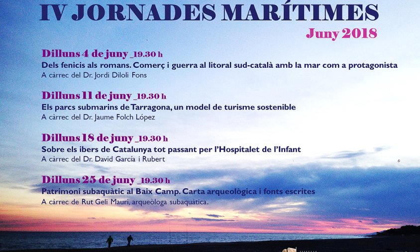 Cartell de les Jornades marítimes a l'Hospitalet de l'Infant