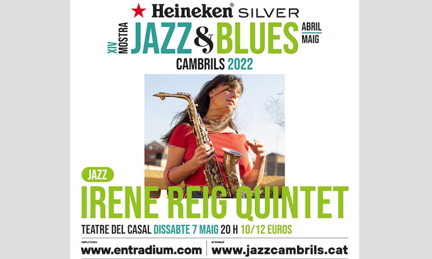 Cartell del concert d'Irene Reig Quintet