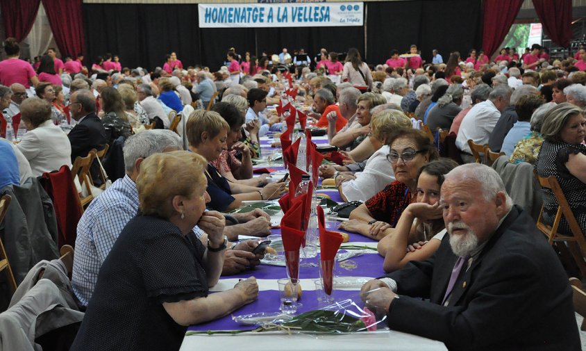 Celebració de l'Homenatge a la Vellesa, ahir al migdia