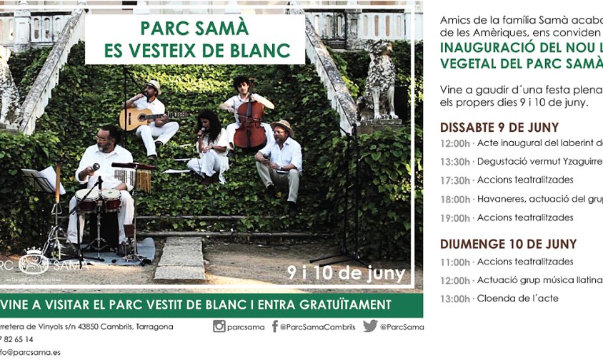 Cartell de la festa que tindrà lloc aquest cap de setmana al Parc Samà