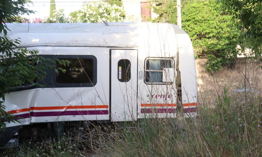 Part davantera del tren accidentat a Vila-seca