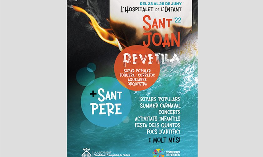 Imatge del cartell de la Festa de Sant Joan i Sant Pere a l'Hospitalet de l'Infant