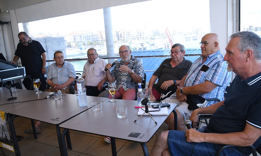 Antonio Ruiz Vaca, Josep Ruiz Vaca, Joan M. Artigau, Josep M. Figueres, Francesc Gaya i Jordi Piqué Matas, ahir, a la taula rodona