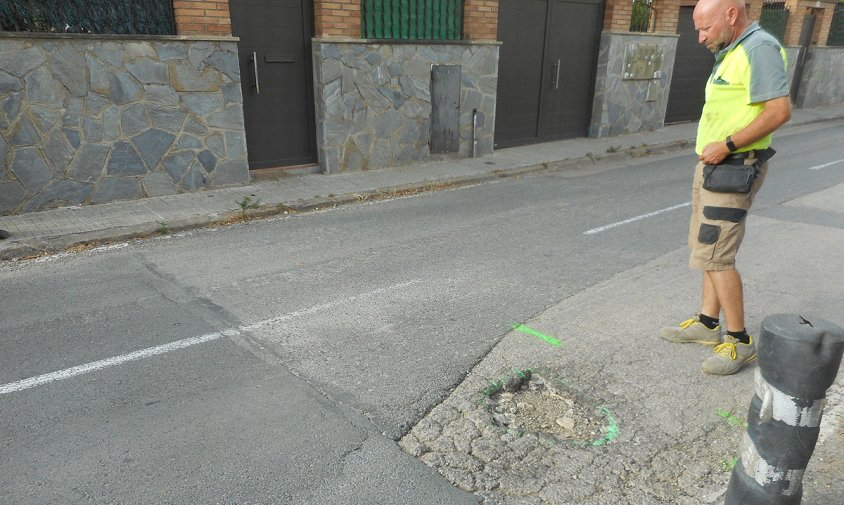 Imatge d'un dels clots del carrer de les Orquídies, al barri de la Llosa, que s'ha reparat