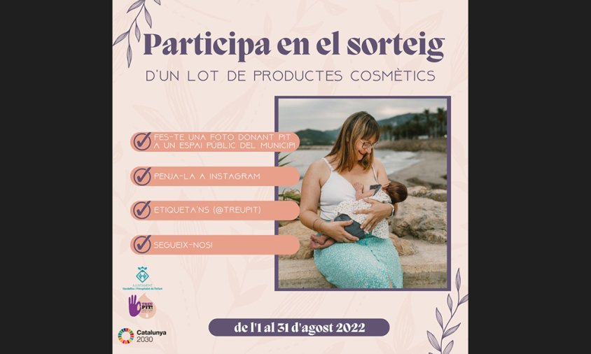 Cartell de la campanya Treu pit per promoure la lactància materna a l'espai públic