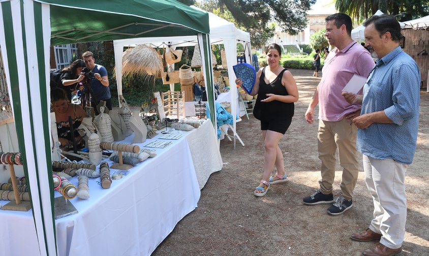 Sílvia Torrell, Oliver Klein i Dánel Arzamendi, ahir, a la inauguració del Samà Slow Market