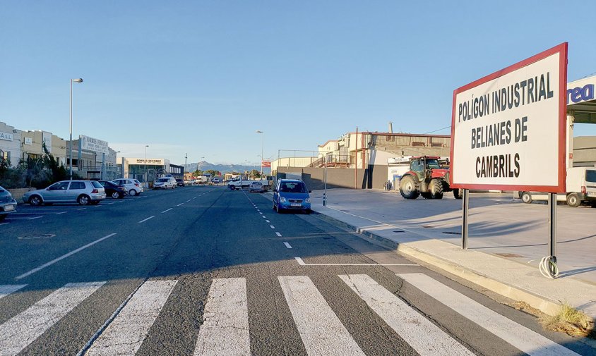 L'entrada del Polígon Industrial Belianes