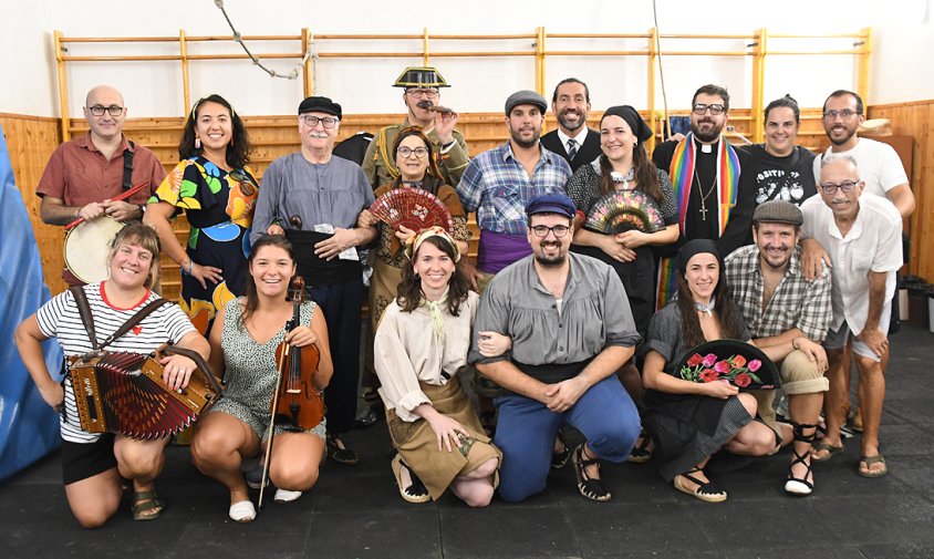 L'equip de la representació de Vileros i Mariners, ahir a la nit