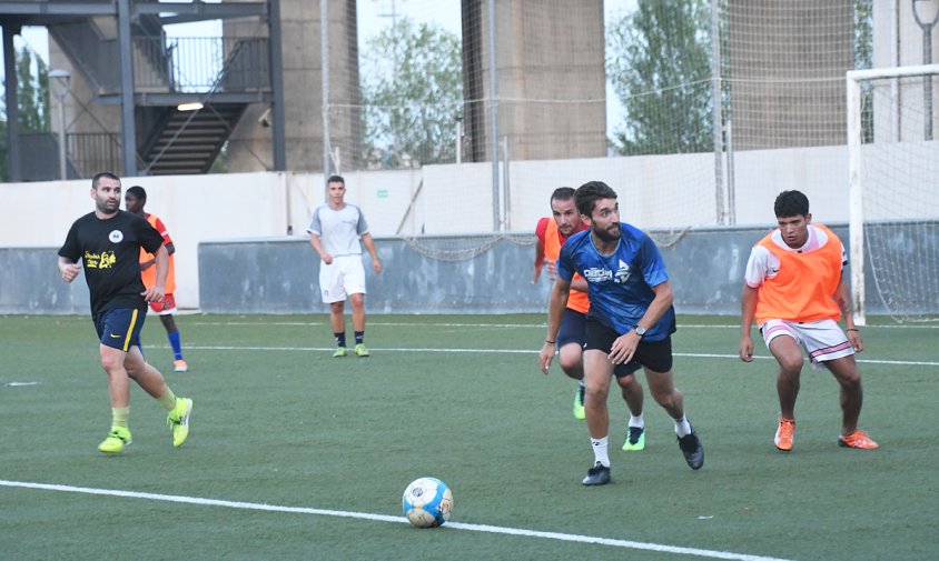 Primers entrenaments de l'equip amateur del FC Cambrils, a finals d'aquest passat mes d'agost