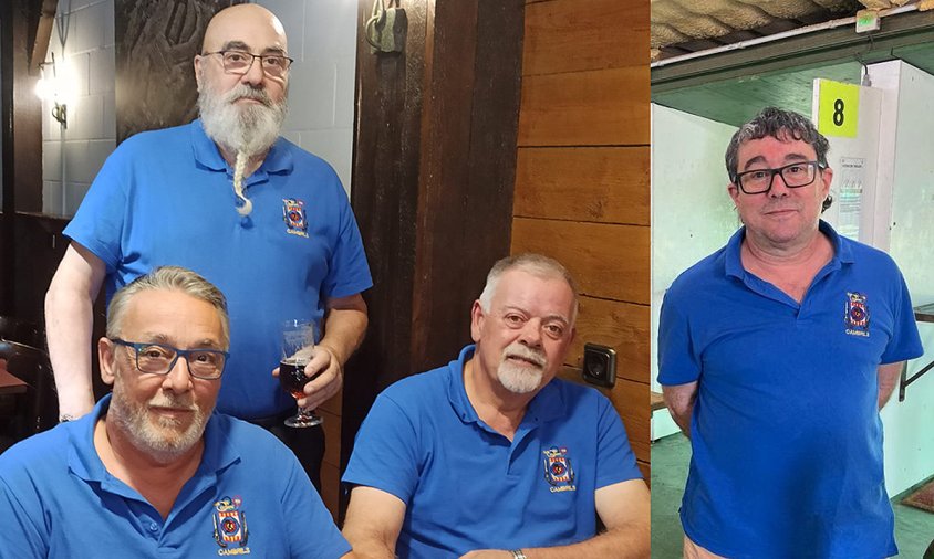 Imatge dels quatre tiradors del Club de Tir Olímpic Cambrils