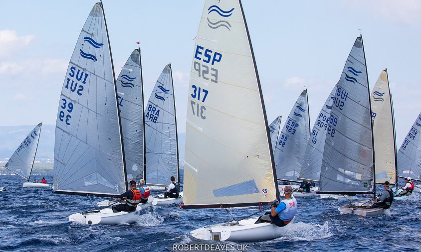 Imatge de la disputa del campionat d'Europa de la classe FINN