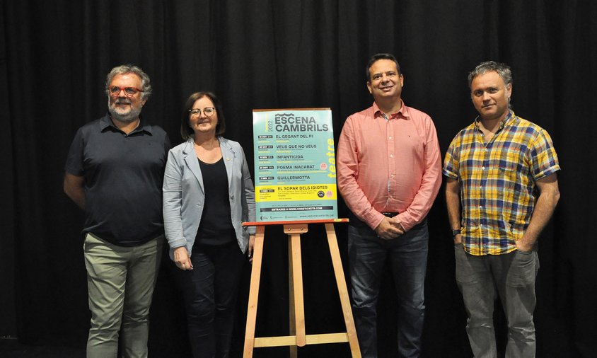 Roda de premsa de presentació del cicle, aquest matí. D'esquerra a dreta: Isaac Albesa, Camí Mendoza, Oliver Klein i Iban Beltran