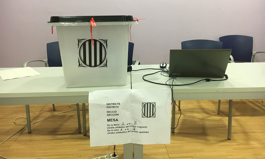 Urna del referèndum de l'1 d'Octubre, ara fa cinc anys