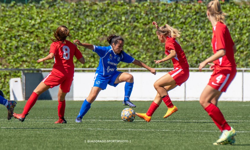 Imatge d'un partit del Cambrils Unió femení aquesta temporada