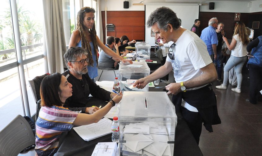 Imatge de la jornada de votacions municipals, el 26 de maig de 2019