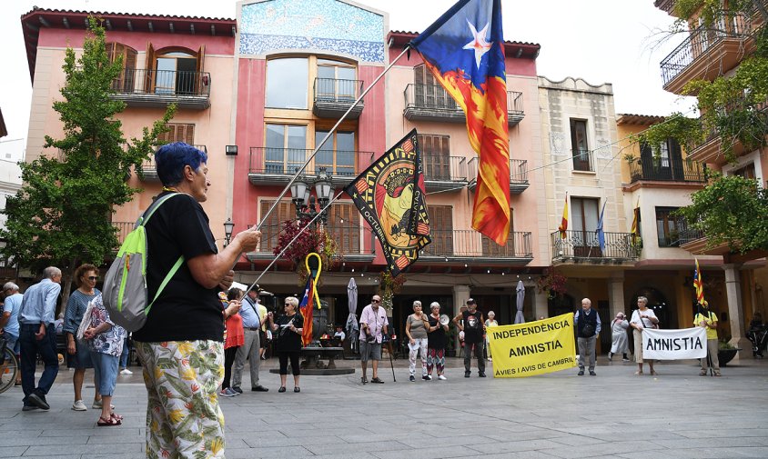 Imatge de la concentració d'ahir a la plaça de la Vila