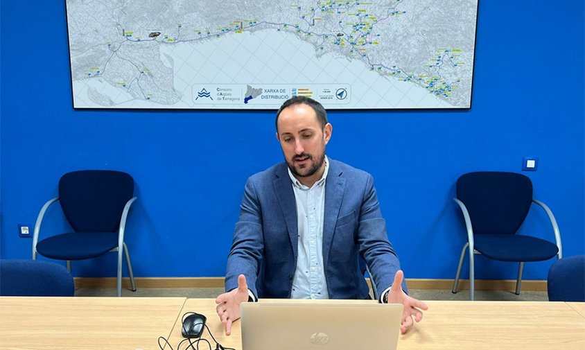 Un moment de la intervenció del president del CAT, Joan Alginet