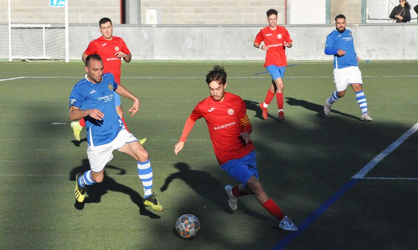 Partit entre el FC Cambrils i el Montblanc disputat el passat dissabte a la tarda