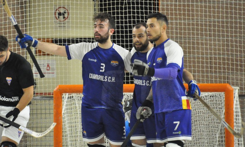 Jugadors del Cambrils CH, en un partit d'aquesta temporada